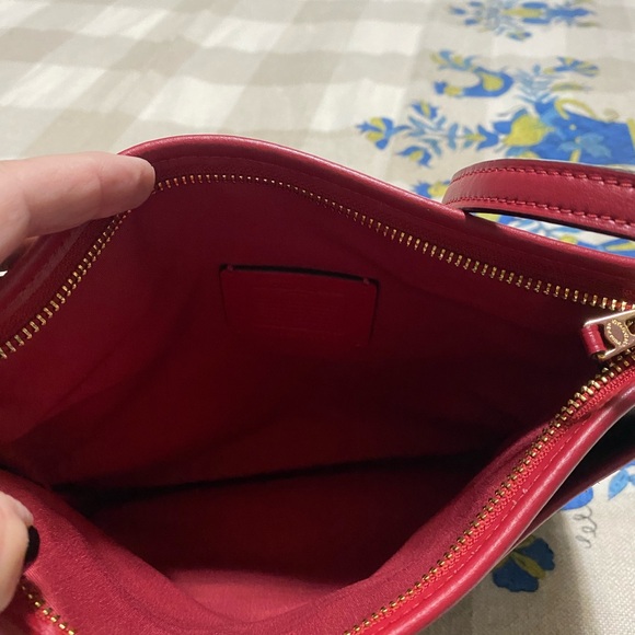 Coach Brown and Red Crossbody Bag - Picture 3 of 8